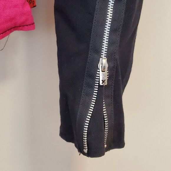 Tripp NYC  pink and black colorblock Moto biker punk Jacket S - Picture 6 of 13